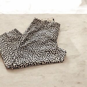 Talbots slim crop animal print pants